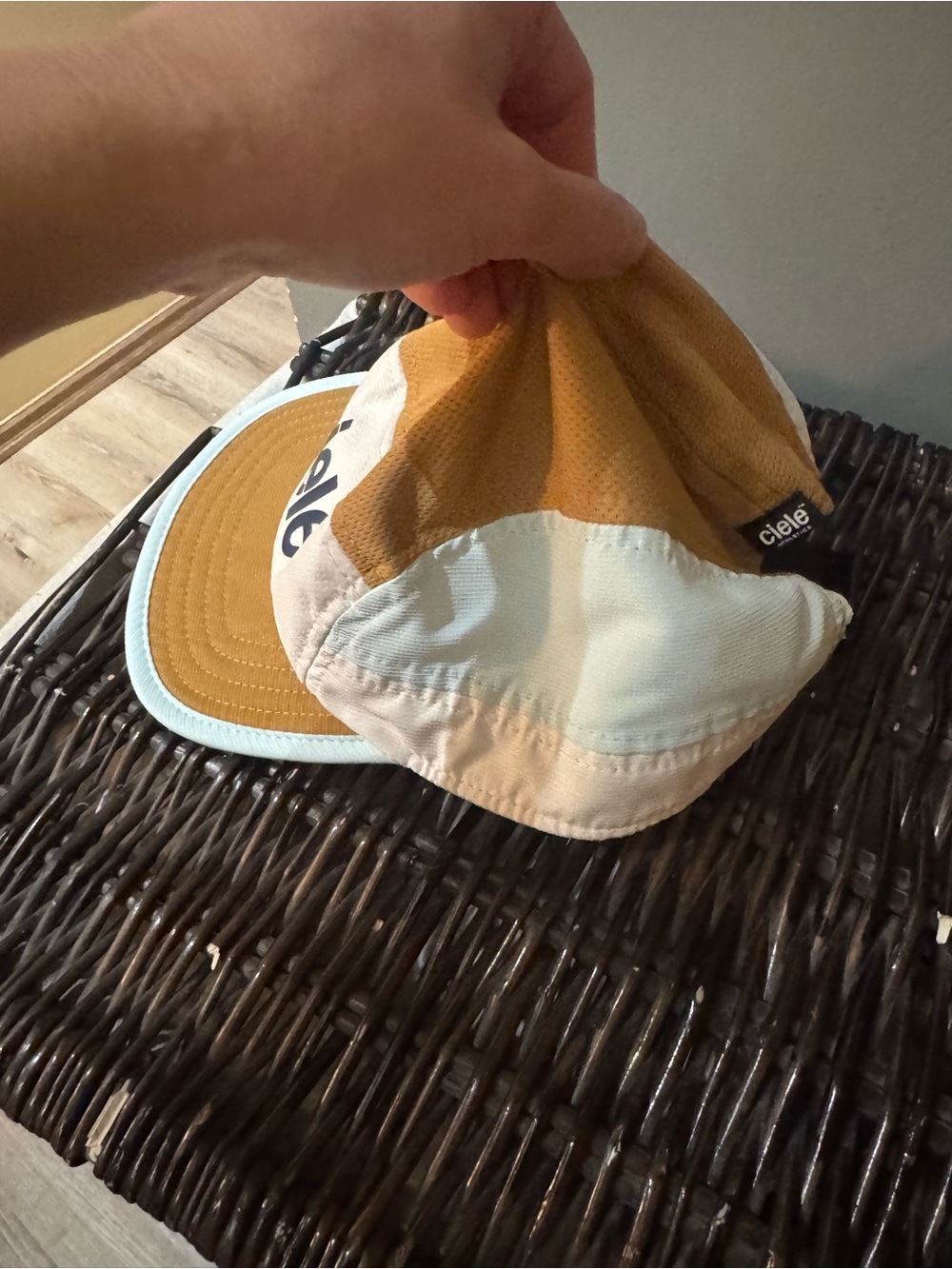 Ciele Women's Performance Cap in Mustard and Cream - Picture 3 of 3